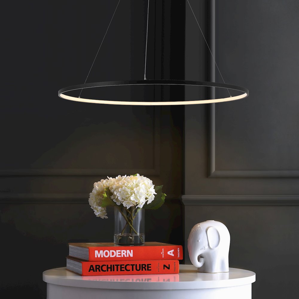 Brice Modern Contemporary Iron Integrated Led Pendant. Picture 7