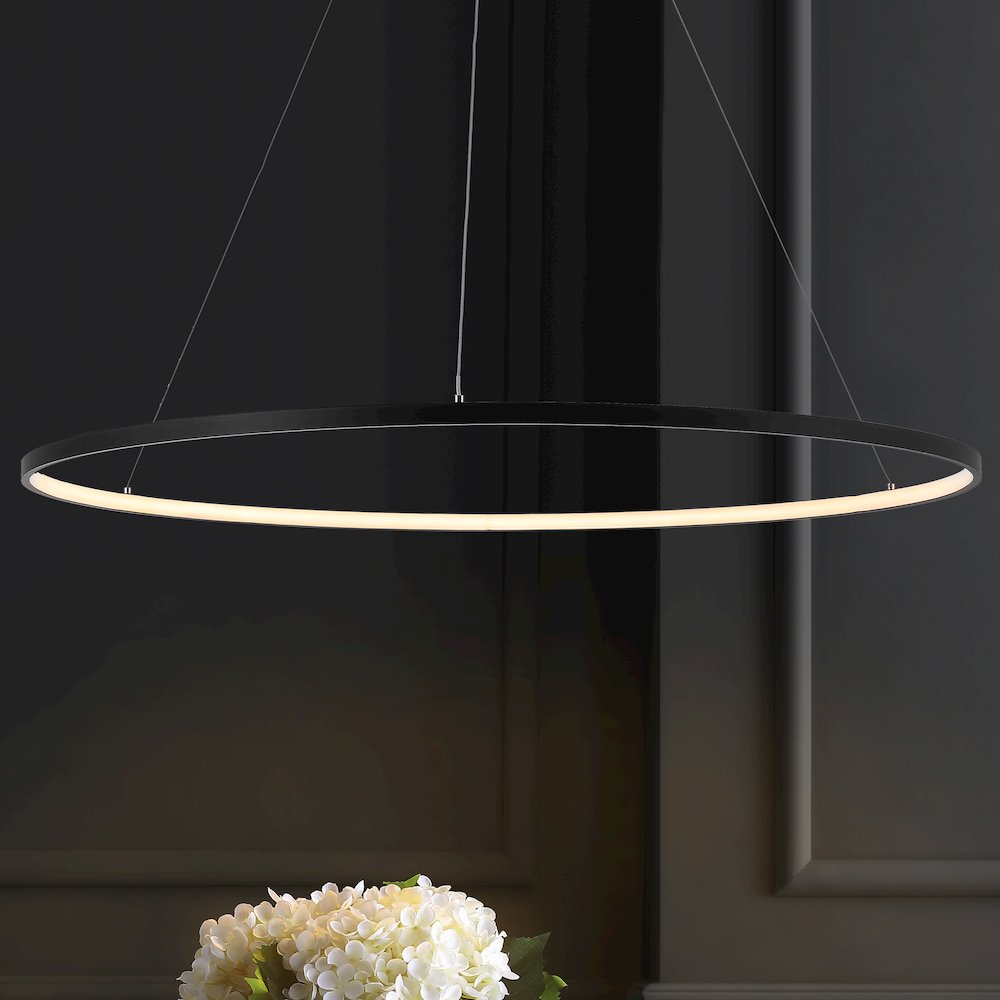Brice Modern Contemporary Iron Integrated Led Pendant. Picture 5