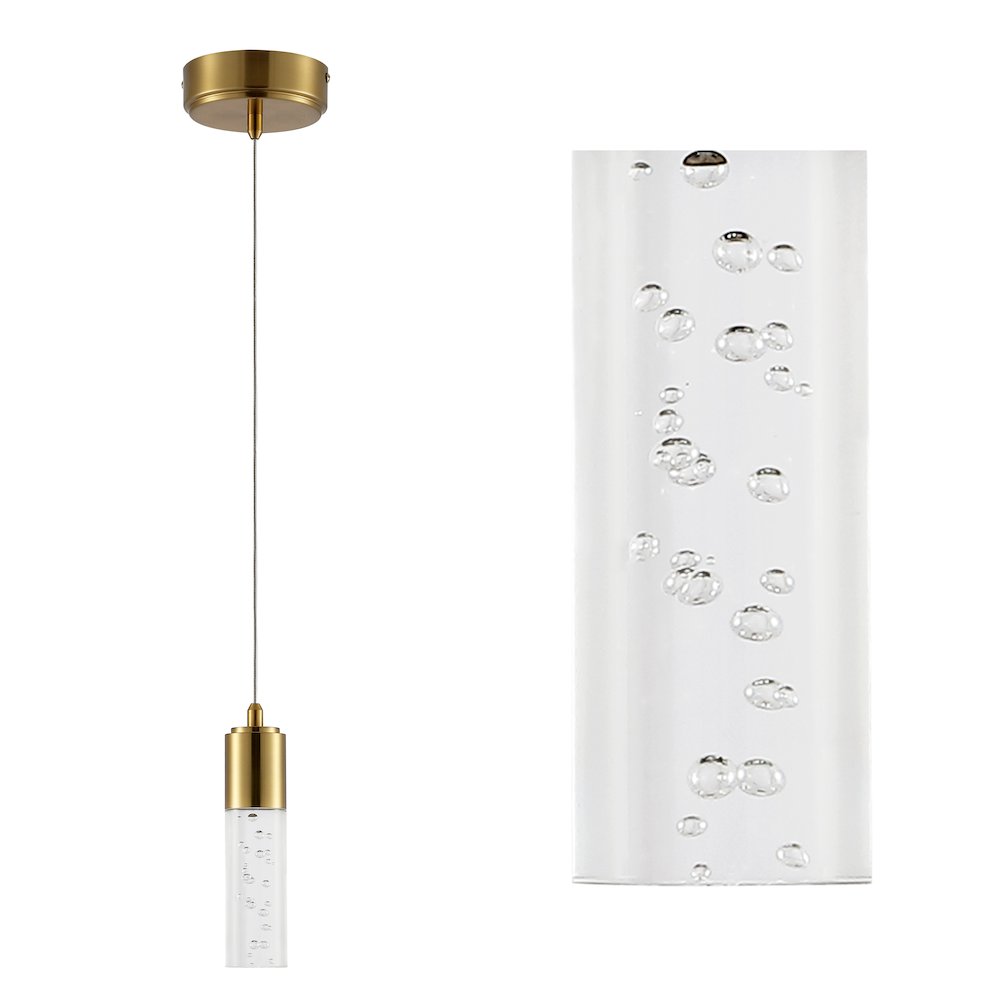 Bolha Bubble Acryliciron Modern Minimalist Integrated Led Pendant. Picture 8
