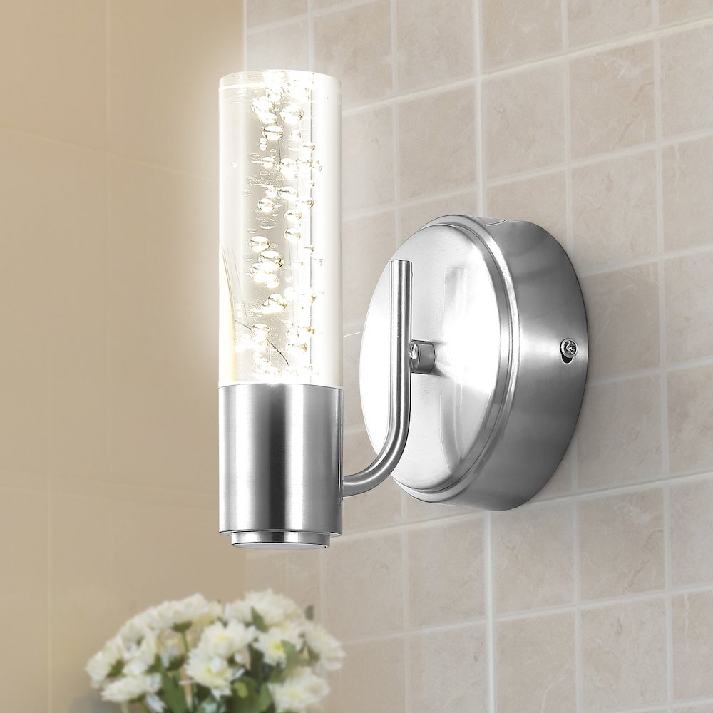 Bolha Minimalist Modern Bubble Acrylic/Iron Integrated Led Vanity Light. Picture 12