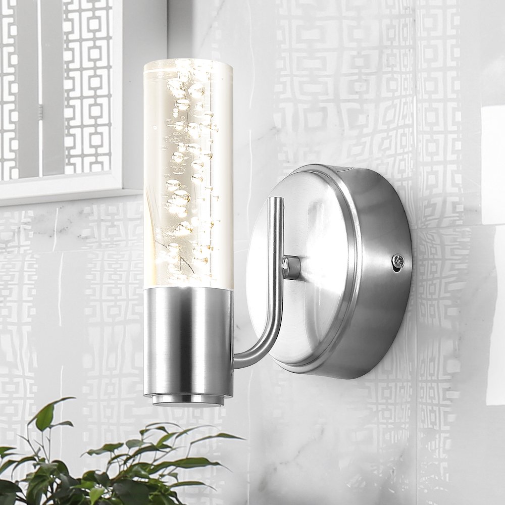 Bolha Minimalist Modern Bubble Acrylic/Iron Integrated Led Vanity Light. Picture 13