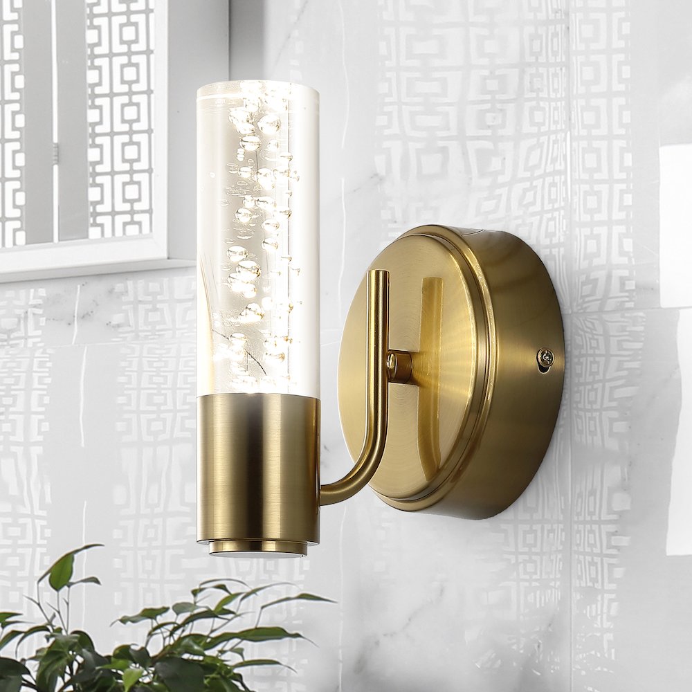 Bolha Minimalist Modern Bubble Acrylic/Iron Integrated Led Vanity Light. Picture 13