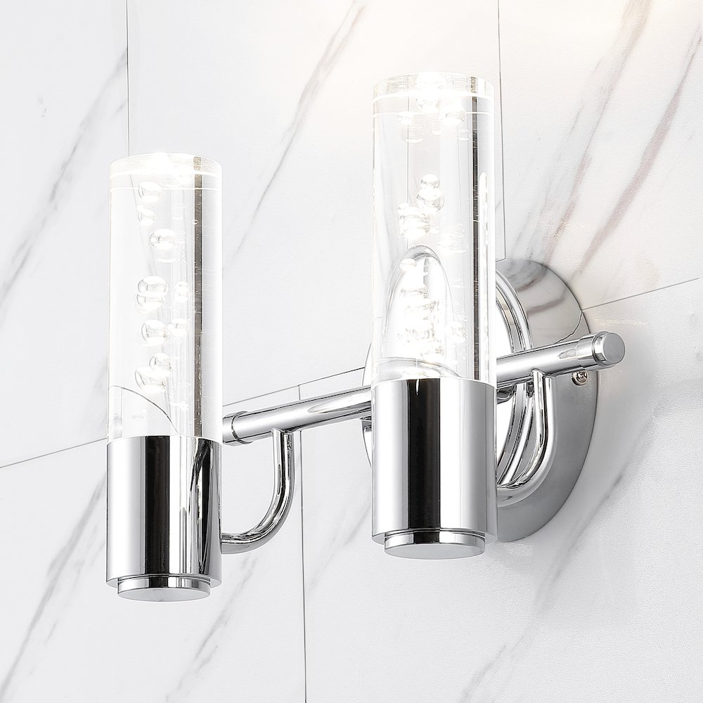 Bolha Minimalist Modern Bubble Acrylic/Iron Integrated Led Vanity Light. Picture 13