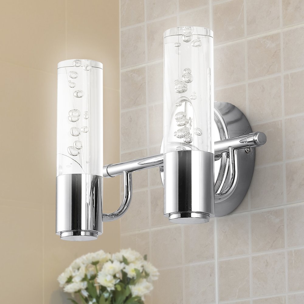 Bolha Minimalist Modern Bubble Acrylic/Iron Integrated Led Vanity Light. Picture 14