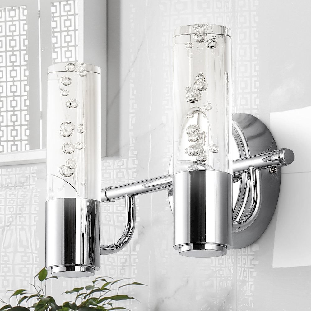 Bolha Minimalist Modern Bubble Acrylic/Iron Integrated Led Vanity Light. Picture 15