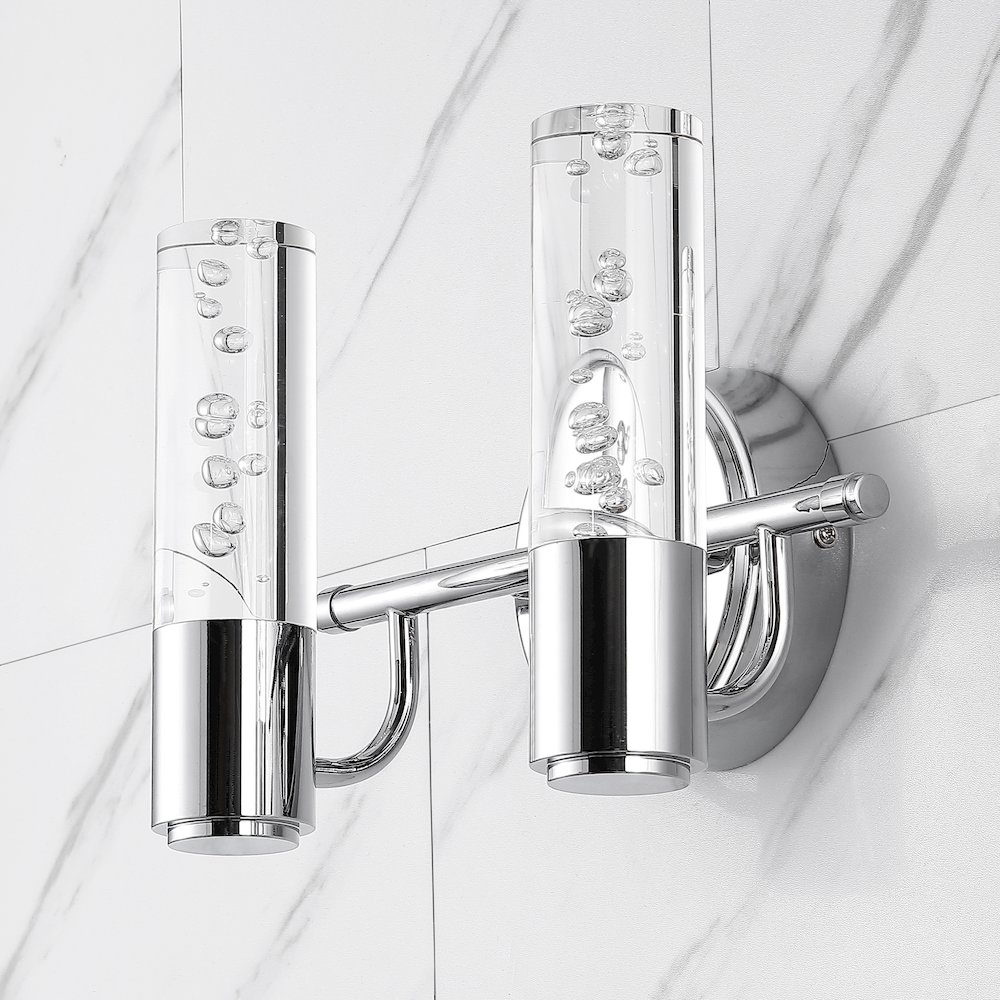 Bolha Minimalist Modern Bubble Acrylic/Iron Integrated Led Vanity Light. Picture 10
