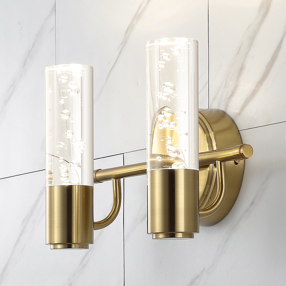 Bolha Minimalist Modern Bubble Acrylic/Iron Integrated Led Vanity Light. Picture 12