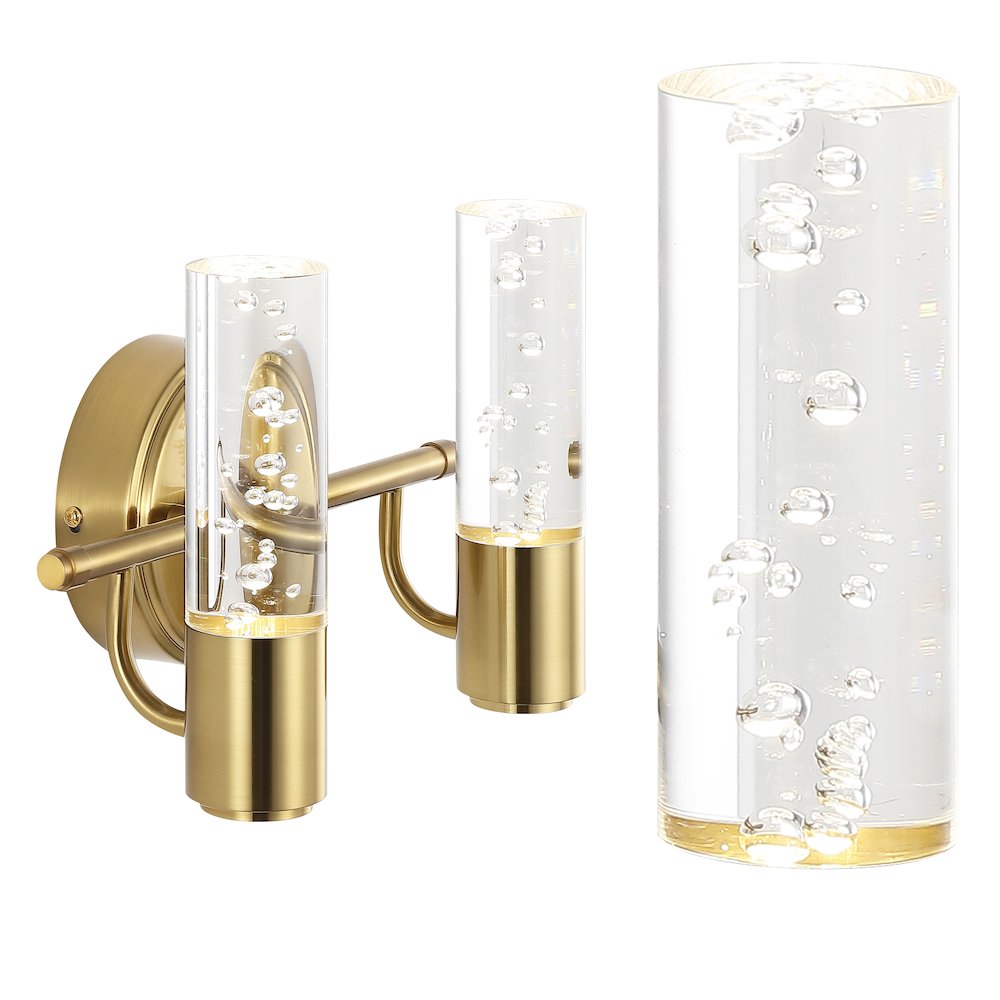 Bolha Minimalist Modern Bubble Acrylic/Iron Integrated Led Vanity Light. Picture 11
