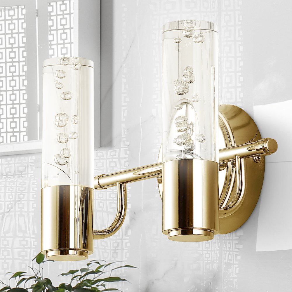 Bolha Minimalist Modern Bubble Acrylic/Iron Integrated Led Vanity Light. Picture 13