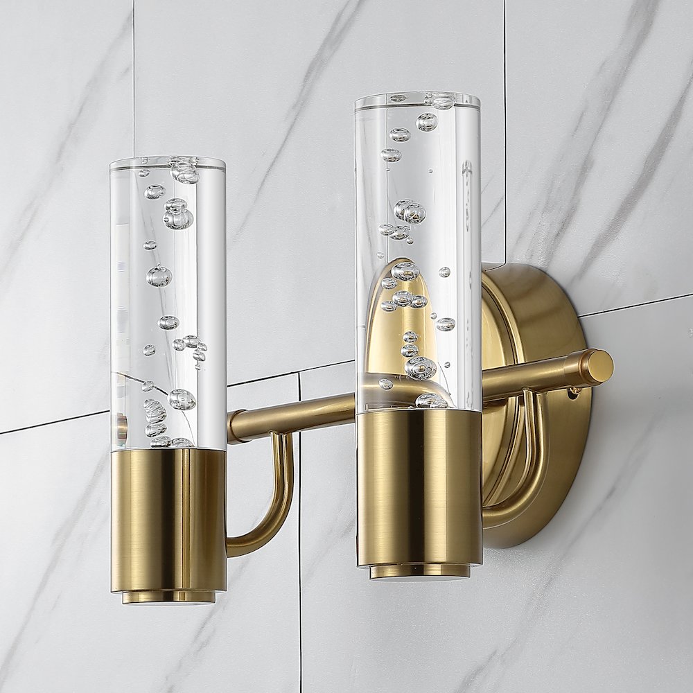 Bolha Minimalist Modern Bubble Acrylic/Iron Integrated Led Vanity Light. Picture 9