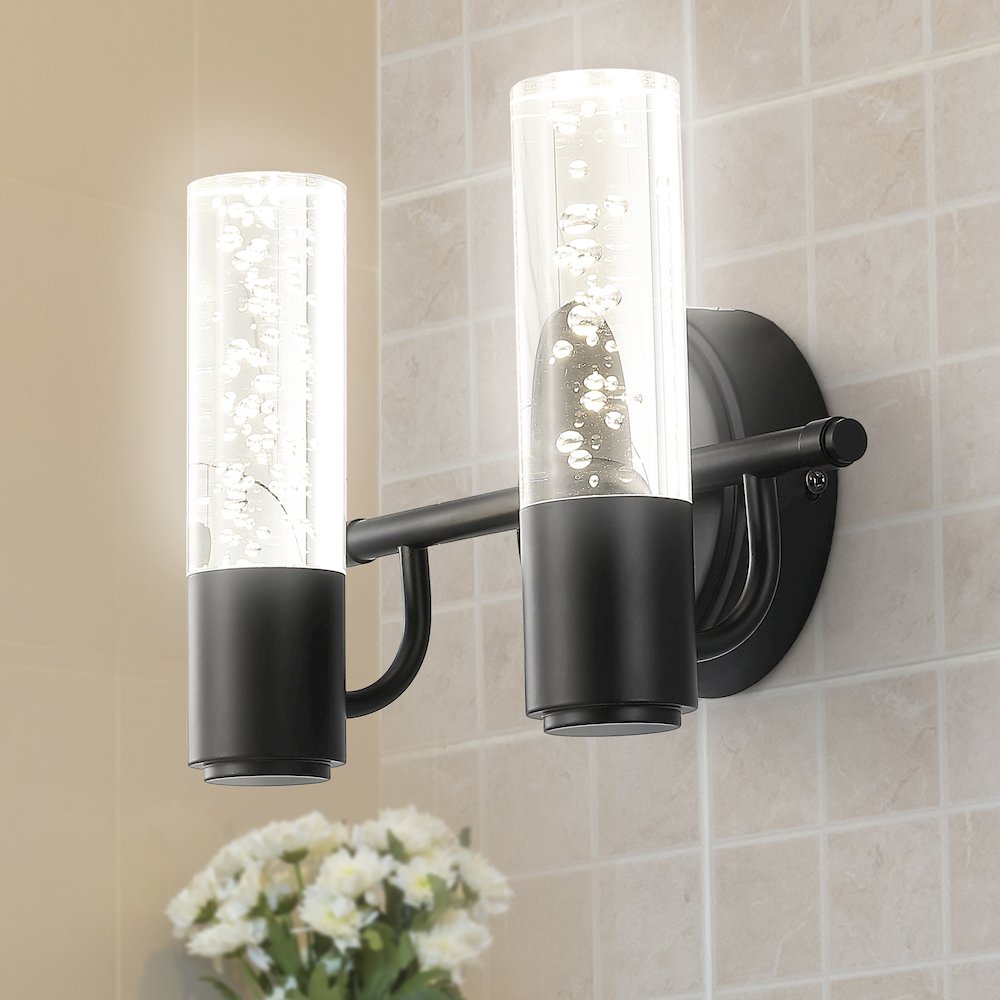 Bolha Minimalist Modern Bubble Acrylic/Iron Integrated Led Vanity Light. Picture 13