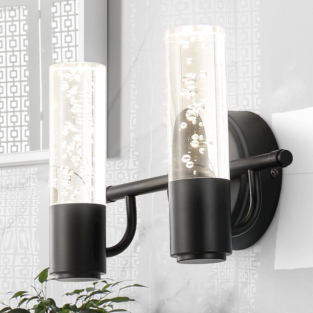 Bolha Minimalist Modern Bubble Acrylic/Iron Integrated Led Vanity Light. Picture 14
