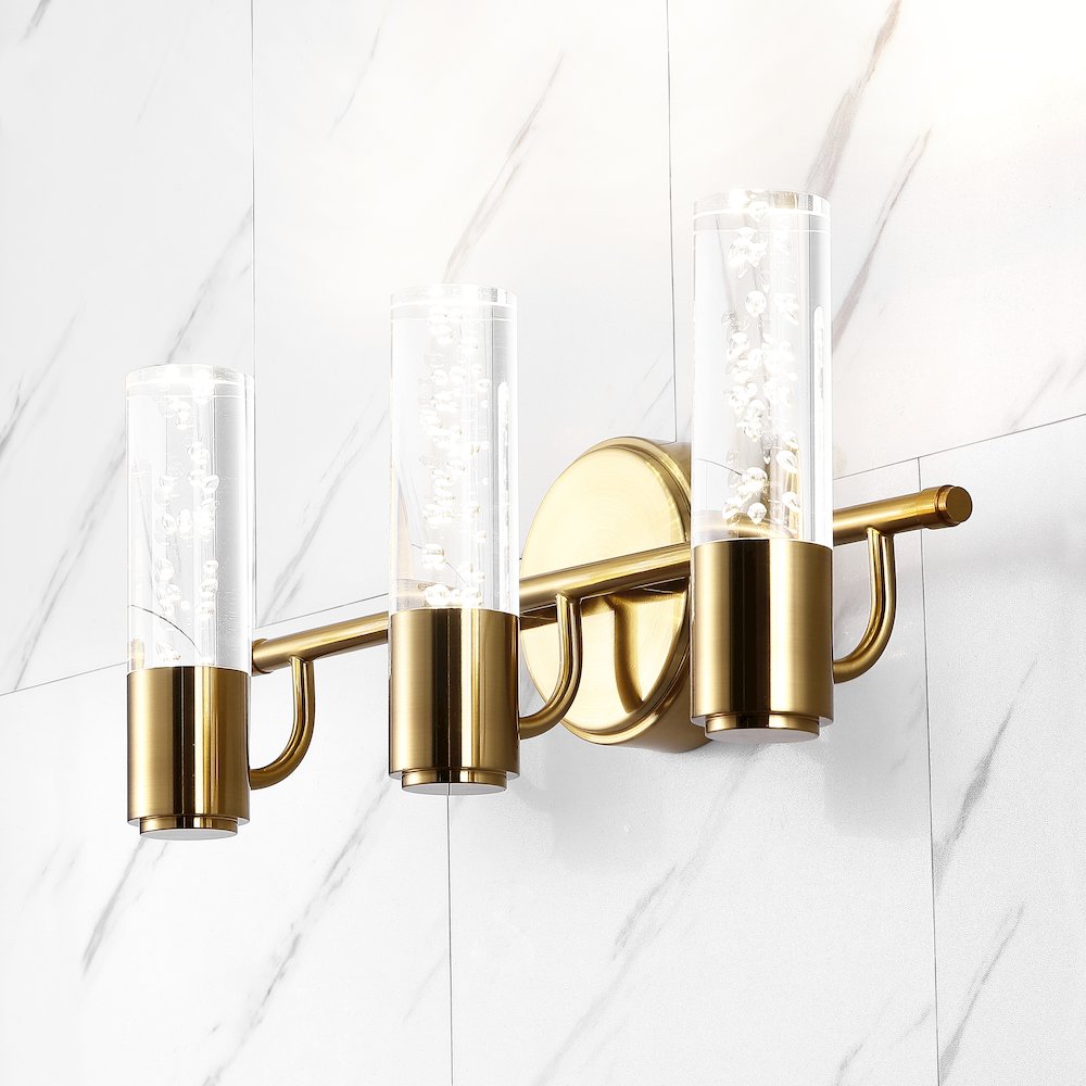 Bolha Minimalist Modern Bubble Acrylic/Iron Integrated Led Vanity Light. Picture 13