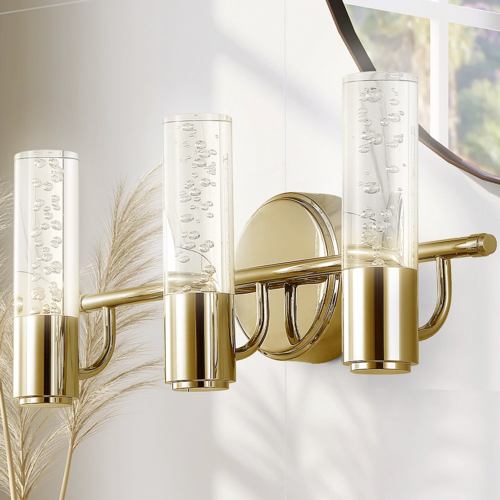 Bolha Minimalist Modern Bubble Acrylic/Iron Integrated Led Vanity Light. Picture 14