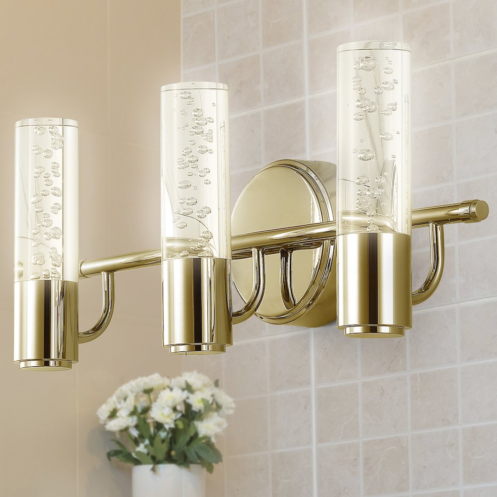 Bolha Minimalist Modern Bubble Acrylic/Iron Integrated Led Vanity Light. Picture 15