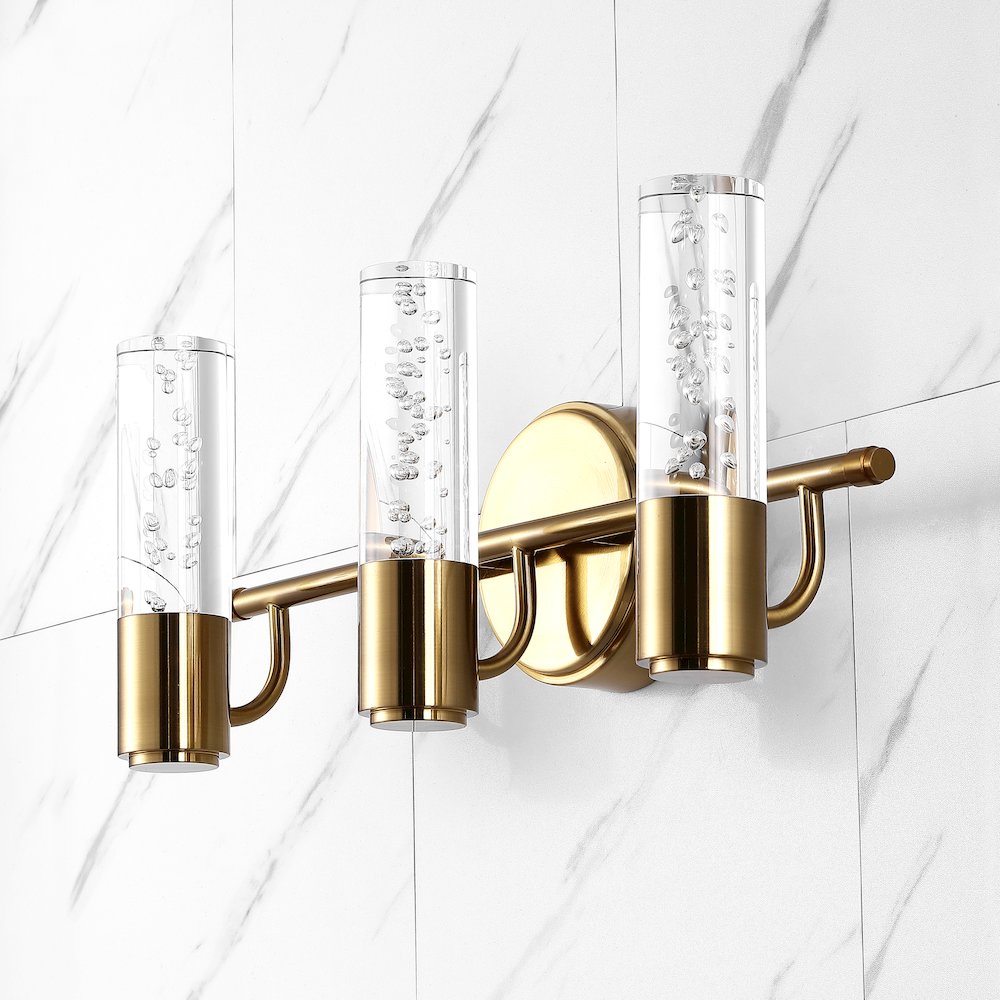 Bolha Minimalist Modern Bubble Acrylic/Iron Integrated Led Vanity Light. Picture 10