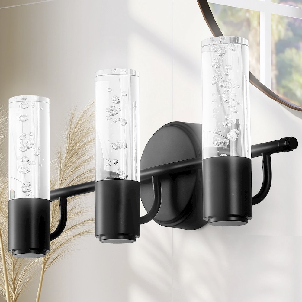 Bolha Minimalist Modern Bubble Acrylic/Iron Integrated Led Vanity Light. Picture 14