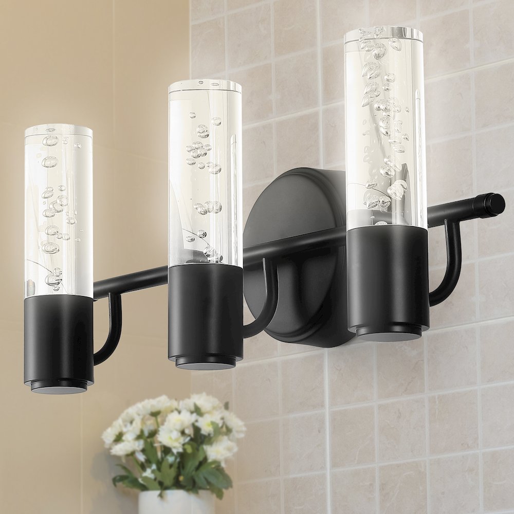 Bolha Minimalist Modern Bubble Acrylic/Iron Integrated Led Vanity Light. Picture 15