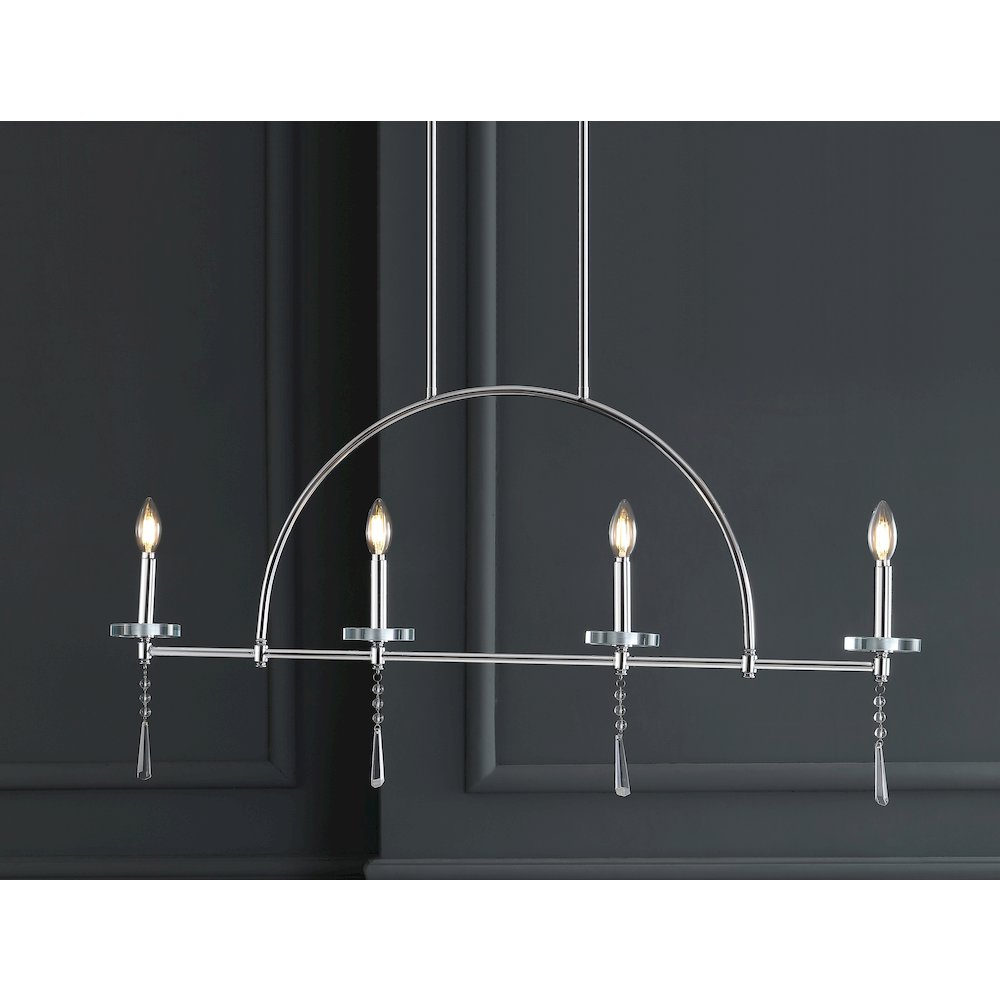 Doris Linear Metal/Crystal Led Pendant. Picture 10