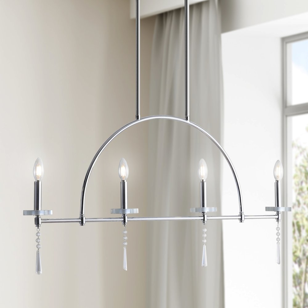 Doris Linear Metal/Crystal Led Pendant. Picture 12