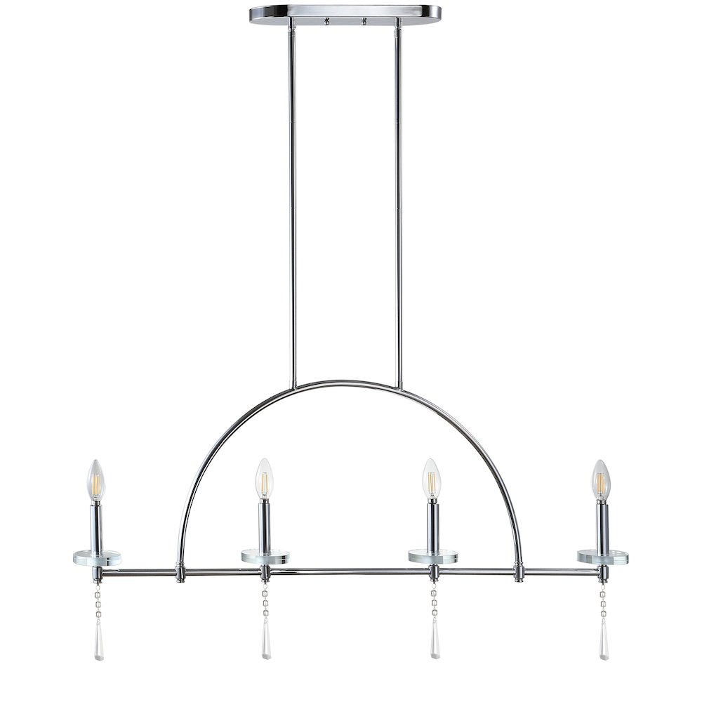 Doris Linear Metal/Crystal Led Pendant. Picture 2