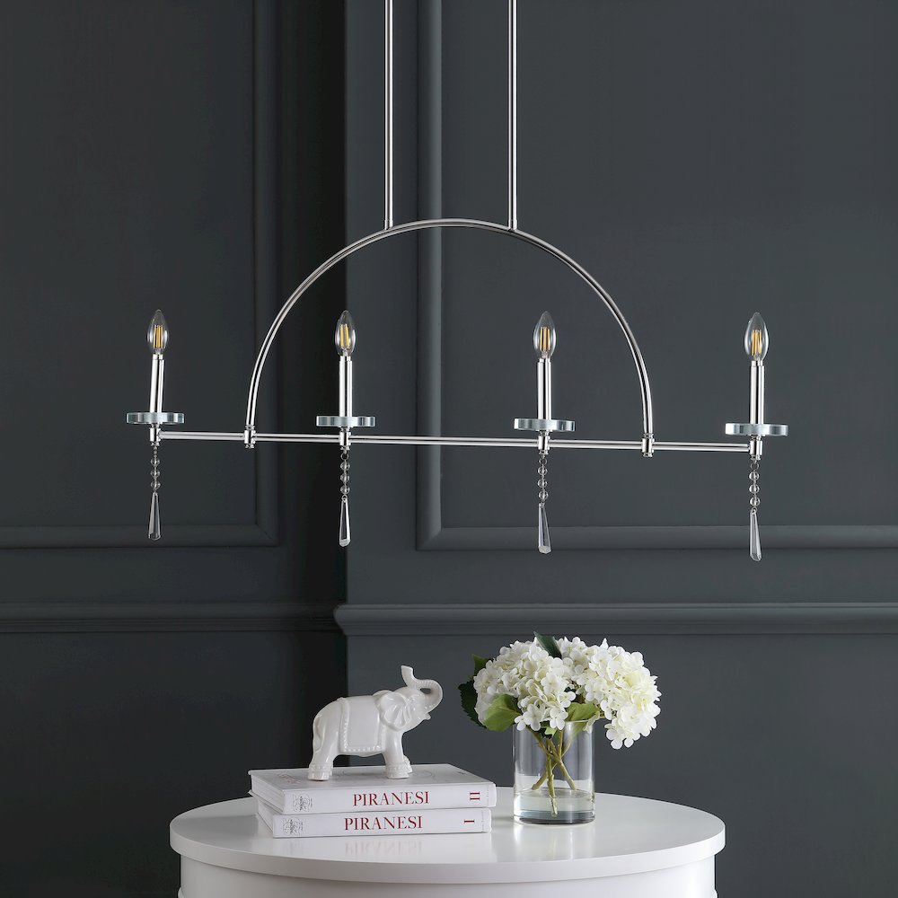 Doris Linear Metal/Crystal Led Pendant. Picture 6