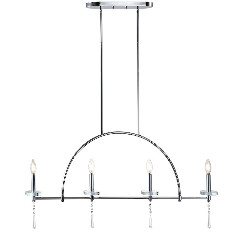 Doris Linear Metal/Crystal Led Pendant. Picture 1