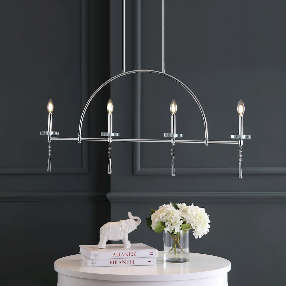 Doris Linear Metal/Crystal Led Pendant. Picture 5