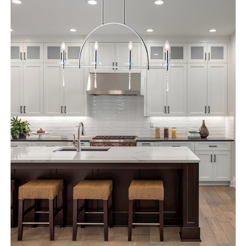 Doris Linear Metal/Crystal Led Pendant. Picture 7