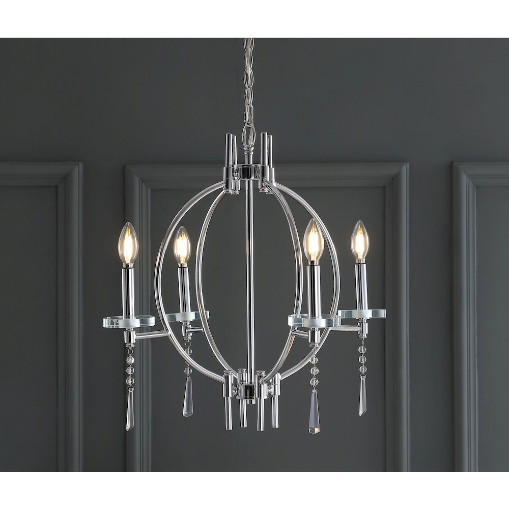 Laura Crystal/Metal Led Chandelier. Picture 12
