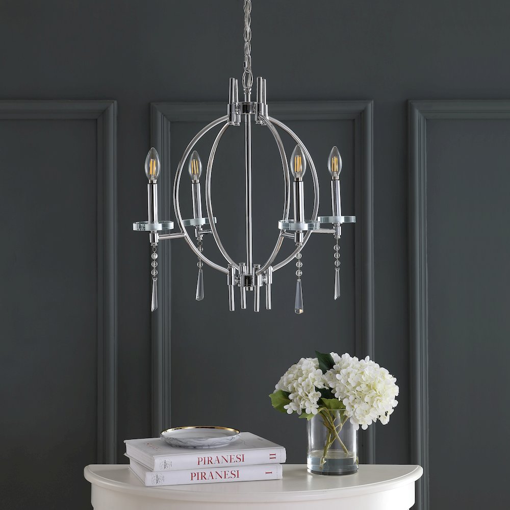 Laura Crystal/Metal Led Chandelier. Picture 9