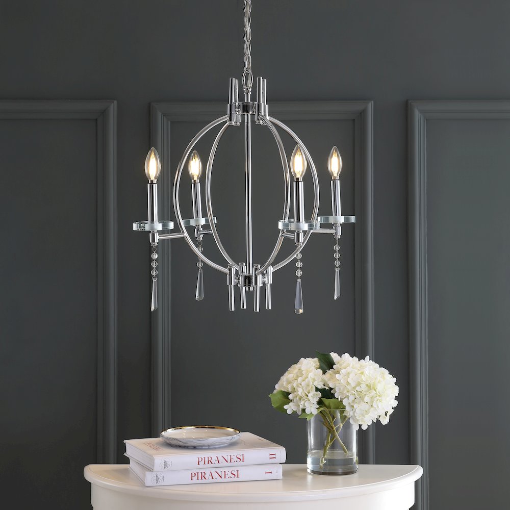 Laura Crystal/Metal Led Chandelier. Picture 8
