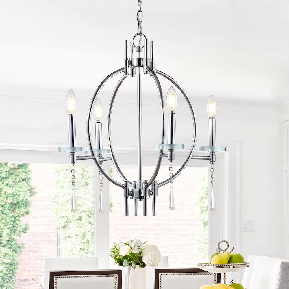 Laura Crystal/Metal Led Chandelier. Picture 10