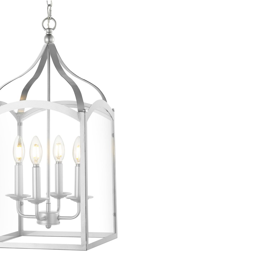 Ruth Traditional Classic Lantern Metal/Glass Led Pendant. Picture 2