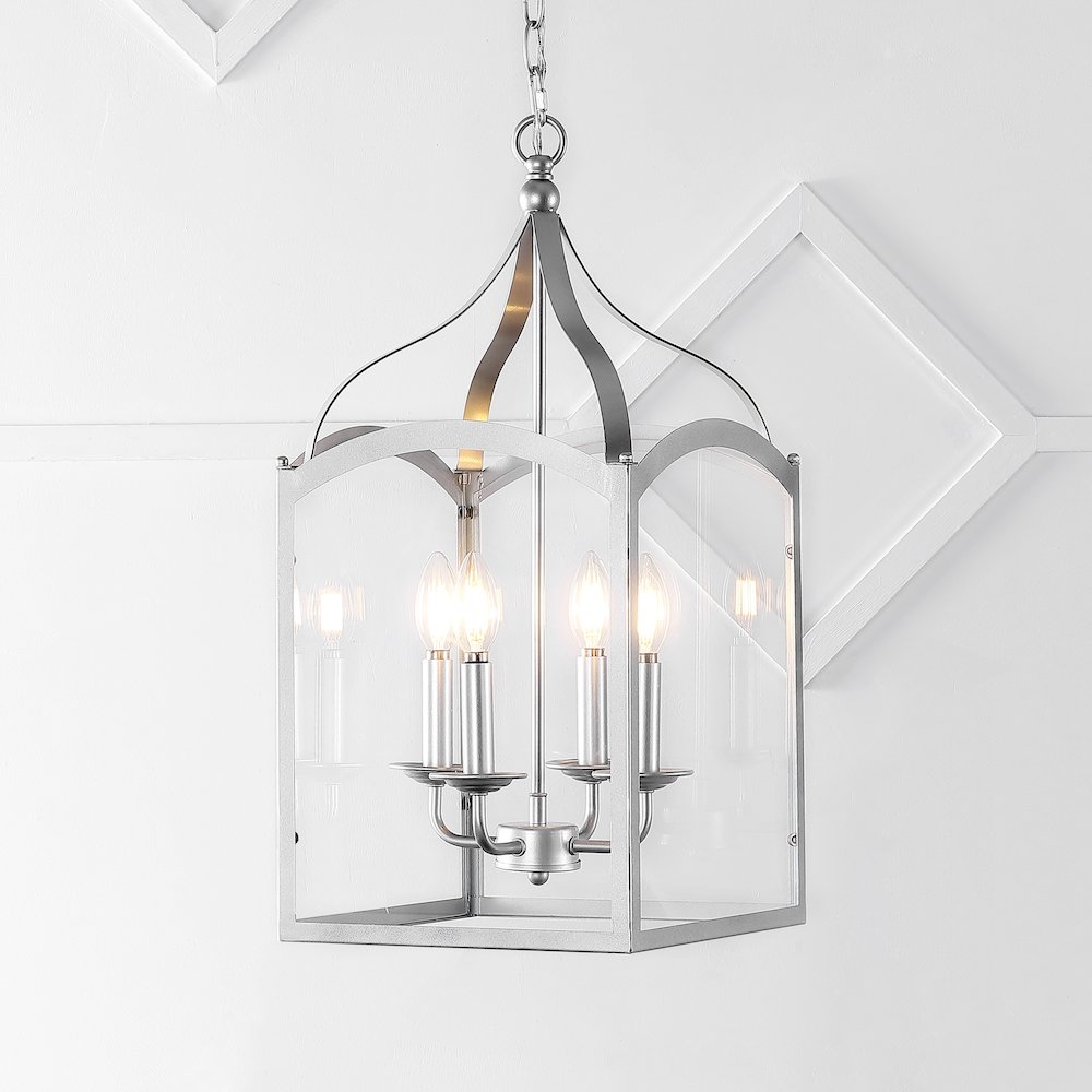 Ruth Traditional Classic Lantern Metal/Glass Led Pendant. Picture 8