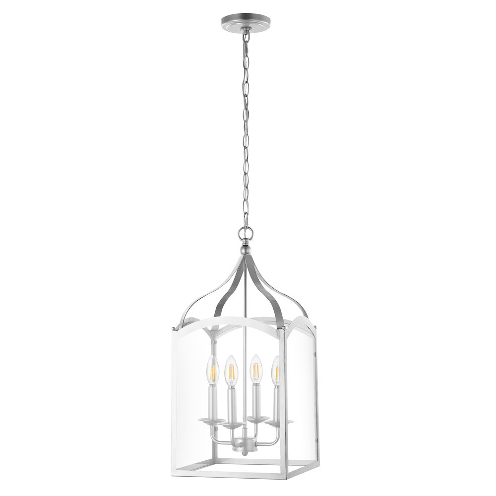 Ruth Traditional Classic Lantern Metal/Glass Led Pendant. Picture 1