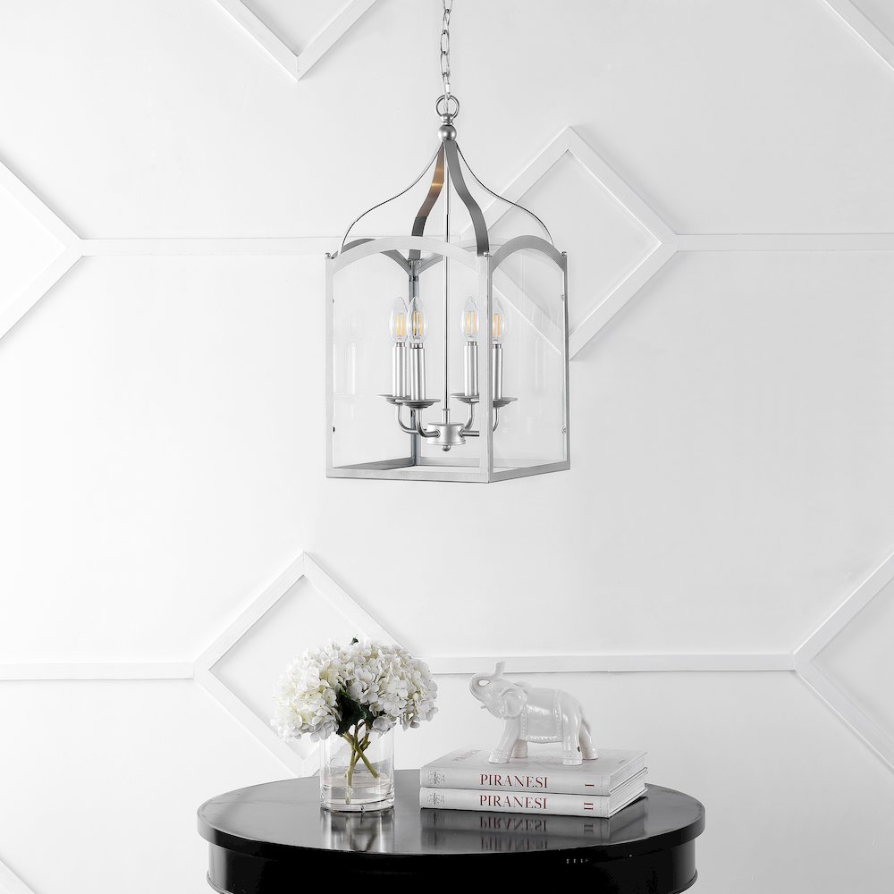 Ruth Traditional Classic Lantern Metal/Glass Led Pendant. Picture 5