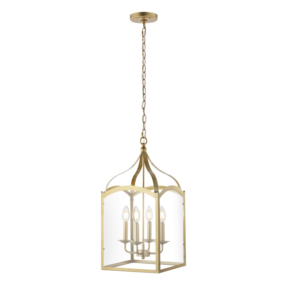 Ruth Traditional Classic Lantern Metal/Glass Led Pendant. Picture 7