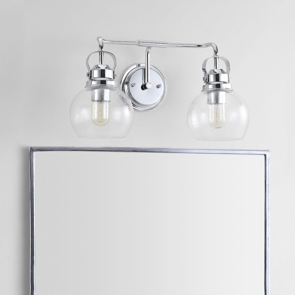 Shirley Metal Bubbled Glass Vanity Light. Picture 8