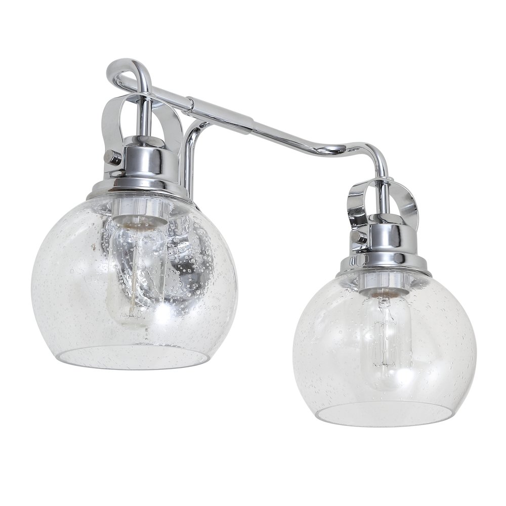 Shirley Metal Bubbled Glass Vanity Light. Picture 3