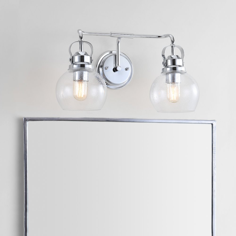 Shirley Metal Bubbled Glass Vanity Light. Picture 7