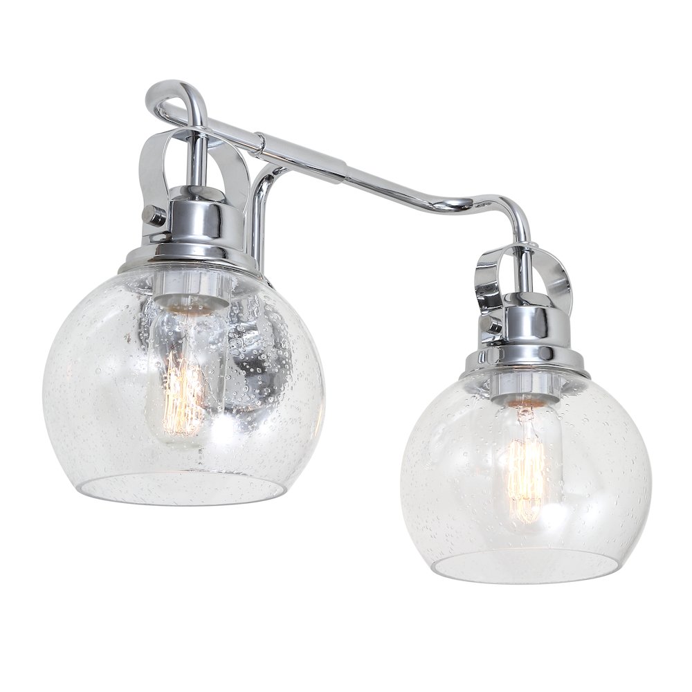 Shirley Metal Bubbled Glass Vanity Light. Picture 4