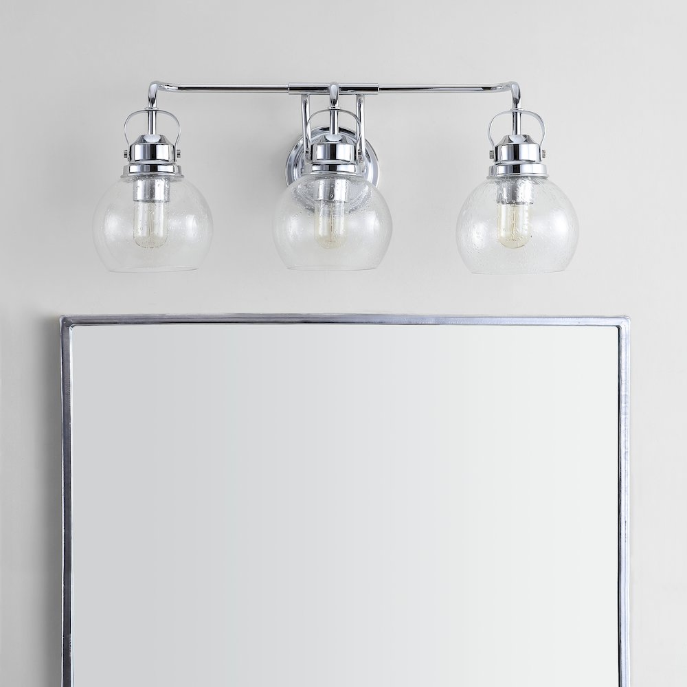 Shirley Metal Bubbled Glass Vanity Light. Picture 8