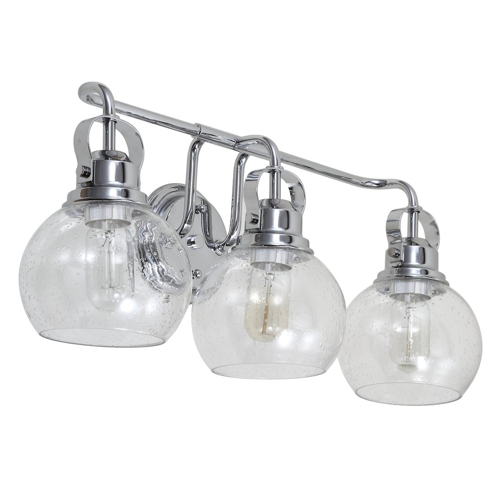 Shirley Metal Bubbled Glass Vanity Light. Picture 3