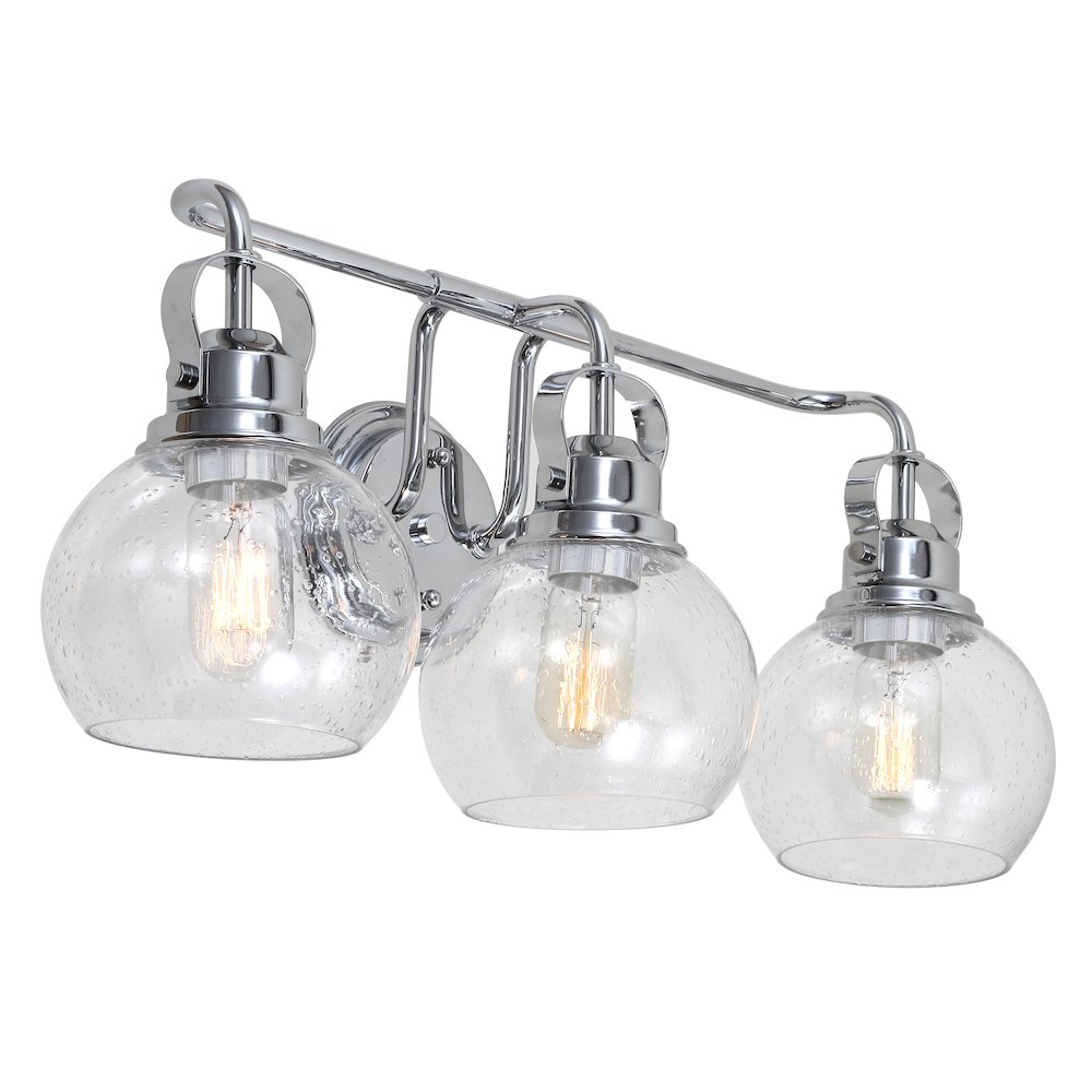 Shirley Metal Bubbled Glass Vanity Light. Picture 4