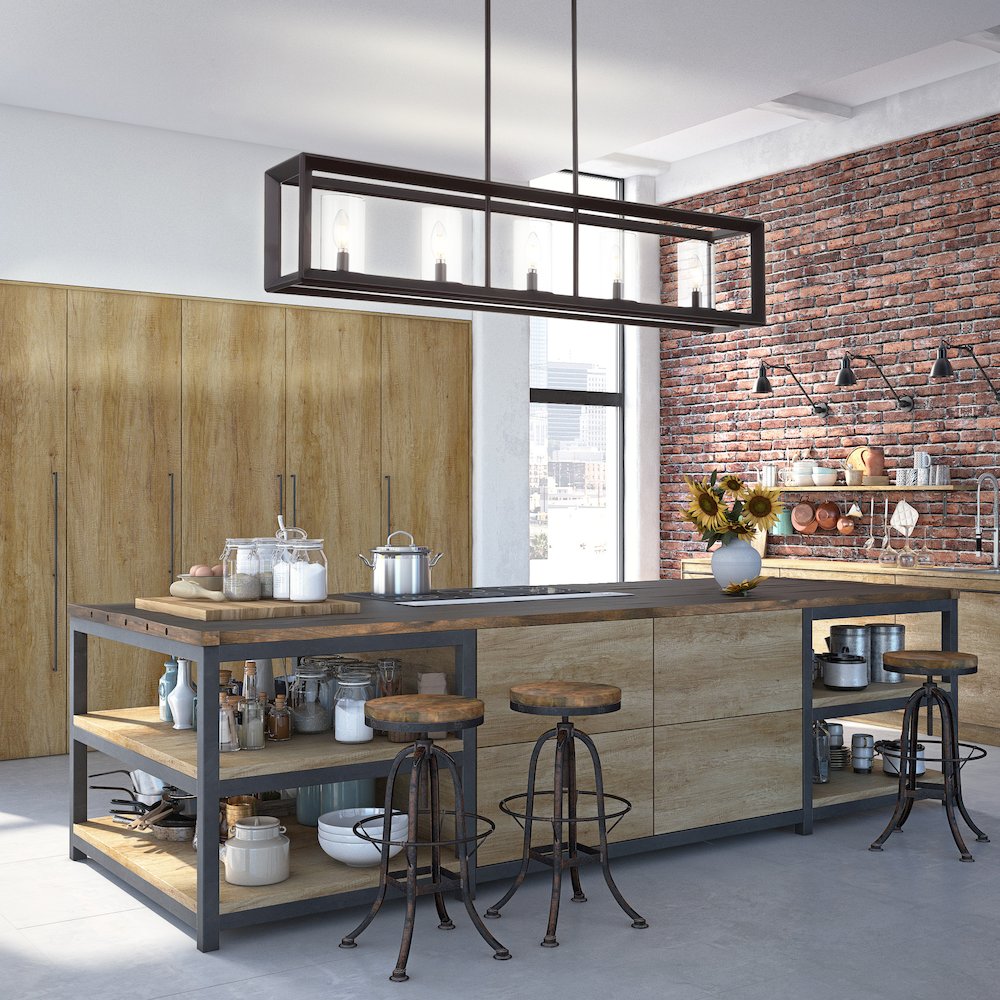 Anna Linear Metal/Glass Led Pendant. Picture 9