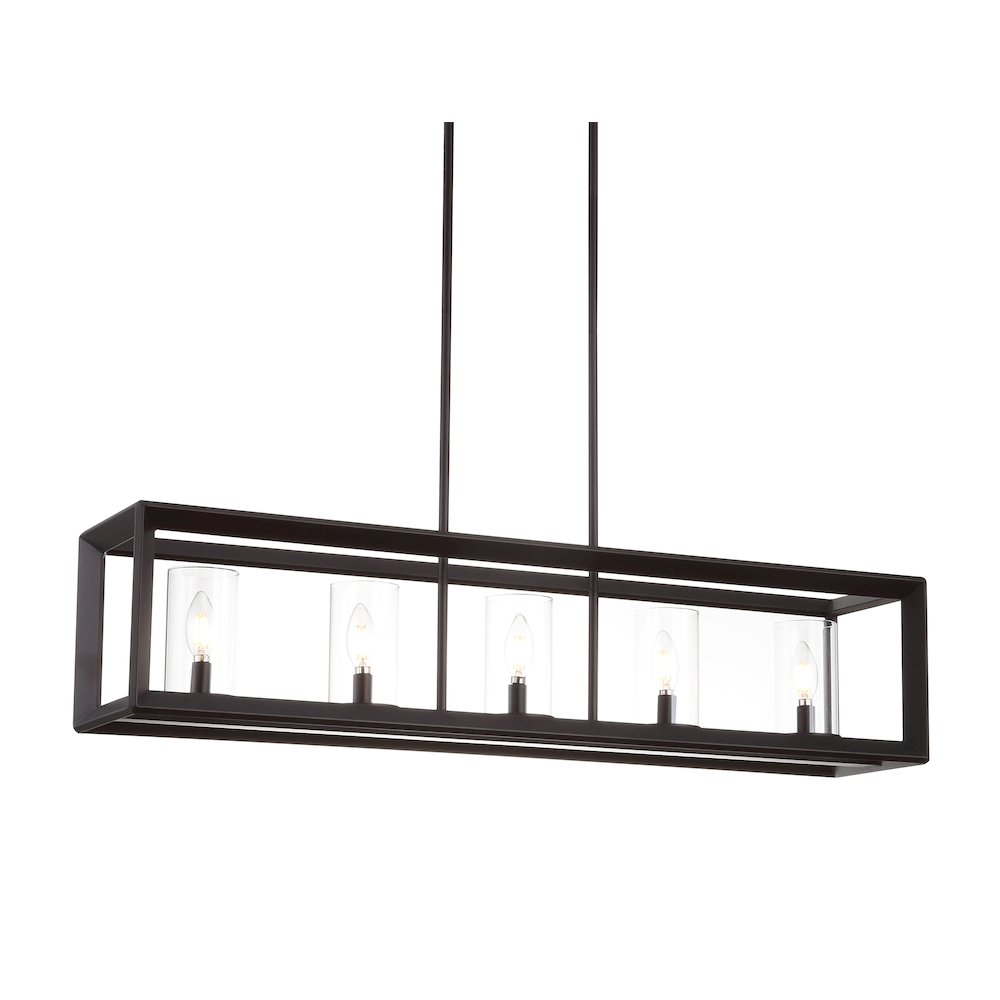 Anna Linear Metal/Glass Led Pendant. Picture 8