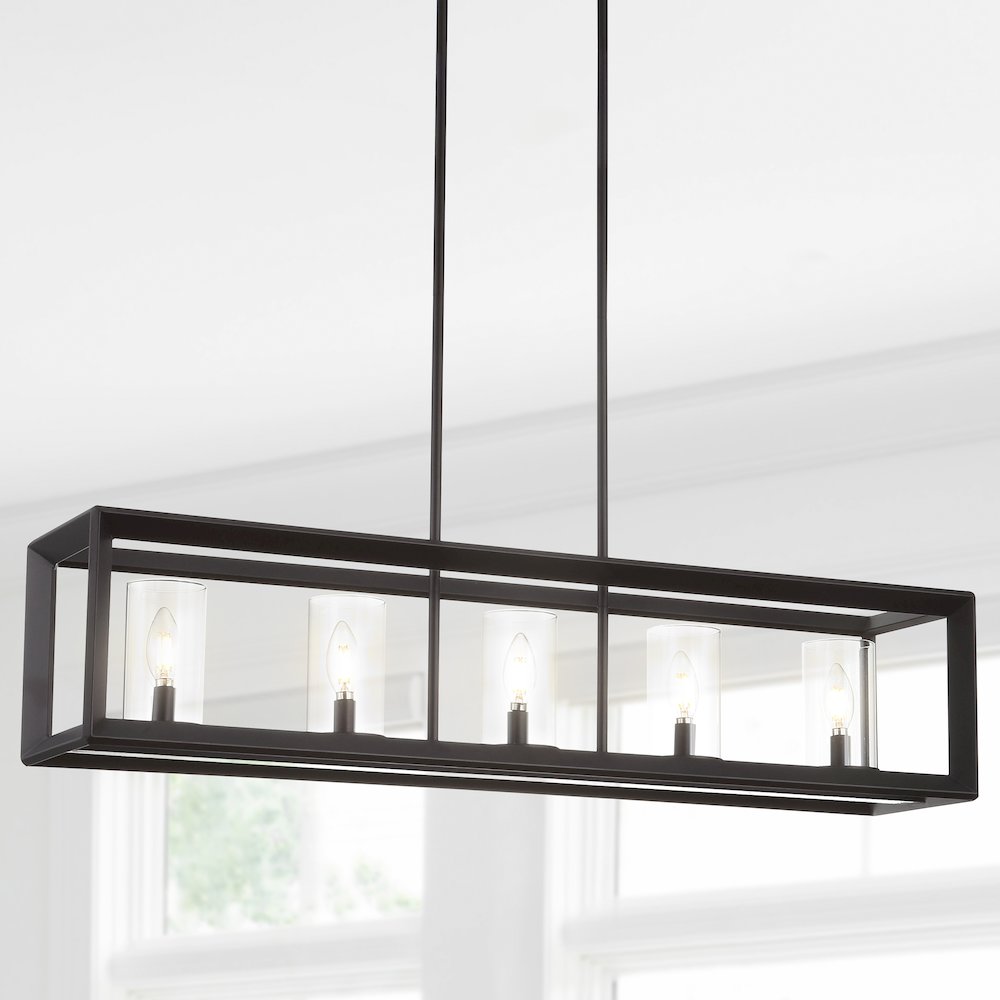 Anna Linear Metal/Glass Led Pendant. Picture 10