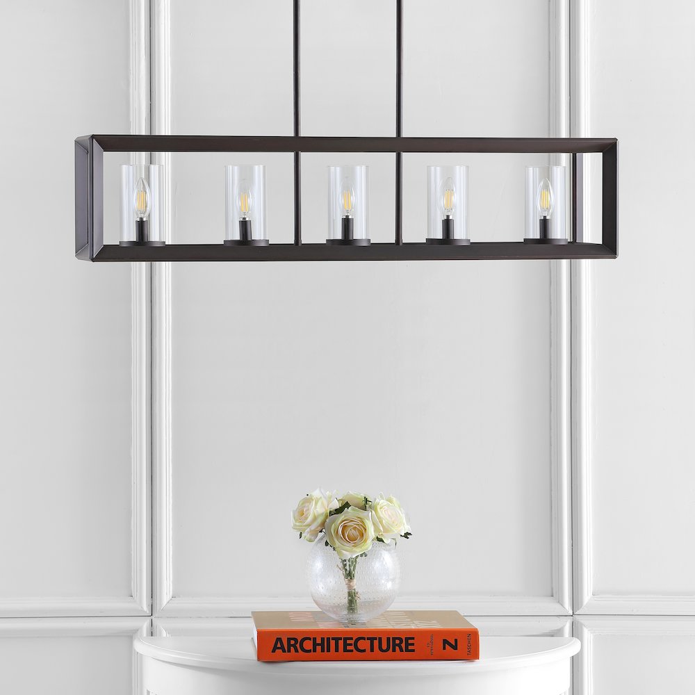 Anna Linear Metal/Glass Led Pendant. Picture 6