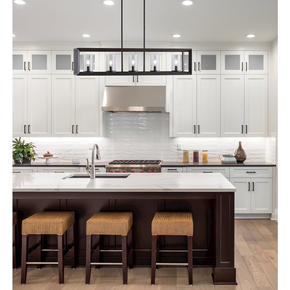 Anna Linear Metal/Glass Led Pendant. Picture 7